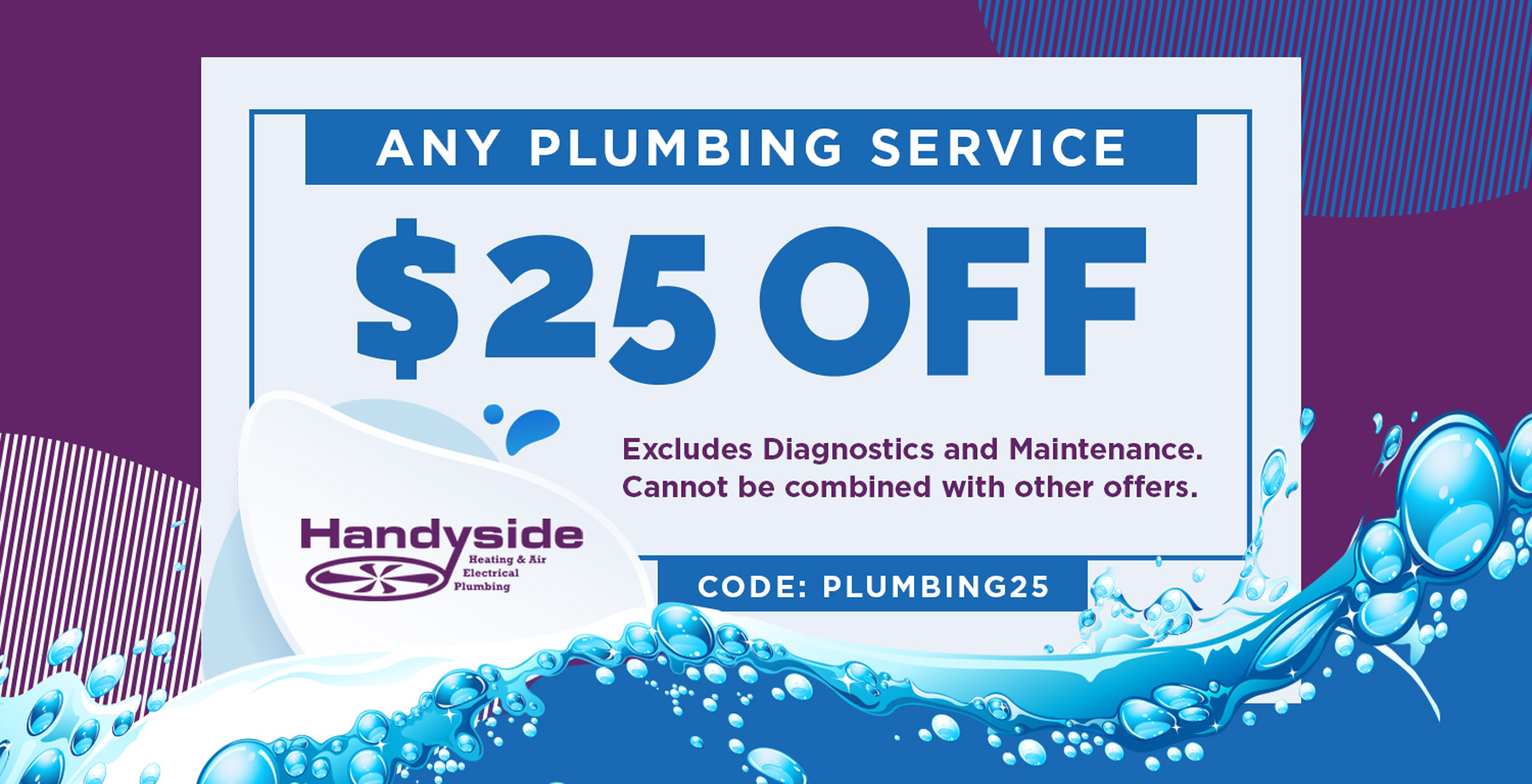 Handyside $25 Off Plumbing Coupon